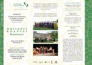 Programme des 12ème RAMDAM (Rencontres d’Amateurs de Musique, de Danse et d’Arts Ménétriers) ext